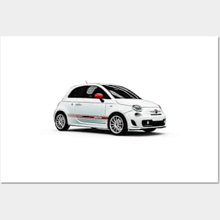 Abarth 500 Cartoon Posters and Art